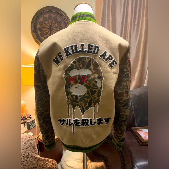 Hudson x Bape “We Killed Ape" NYC LE Varsity Bomber Jacket " - Picture 4 of 10